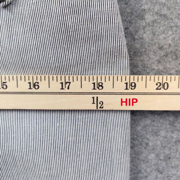 Ann Taylor LOFT Sz 6 Original Flare Pants Gray Pinstripe Cotton Blend Trousers - Picture 5 of 11